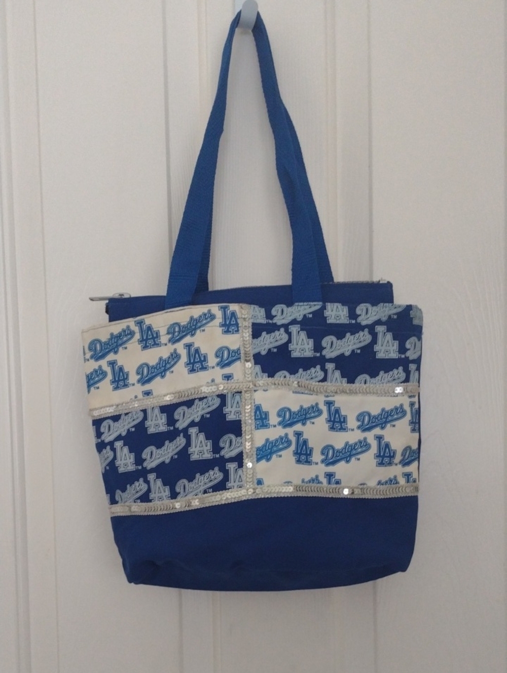Blue and White Tote Bag Custom Made 2003